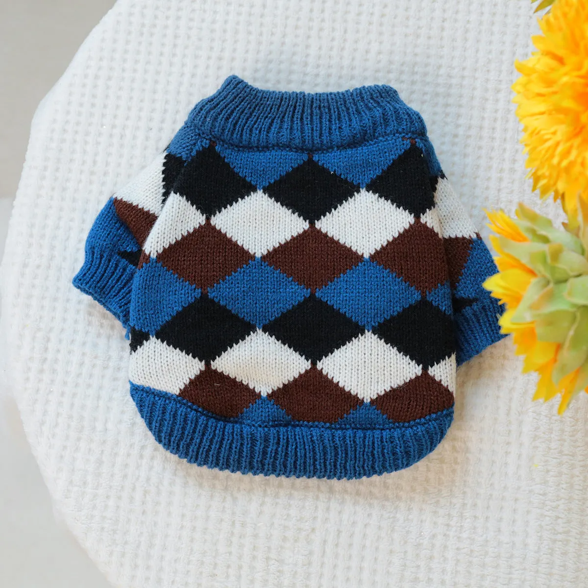 Spot Cross-Border Hot-Selling Pet Clothes | Star Sweater for Dogs & Cats | Autumn and Winter | Source Factory Direct Sales | One-Piece