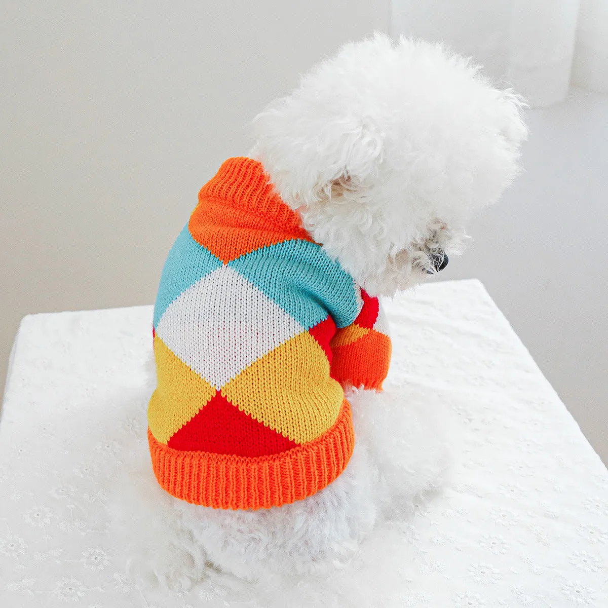 Spot Cross-Border Hot-Selling Pet Clothes | Star Sweater for Dogs & Cats | Autumn and Winter | Source Factory Direct Sales | One-Piece
