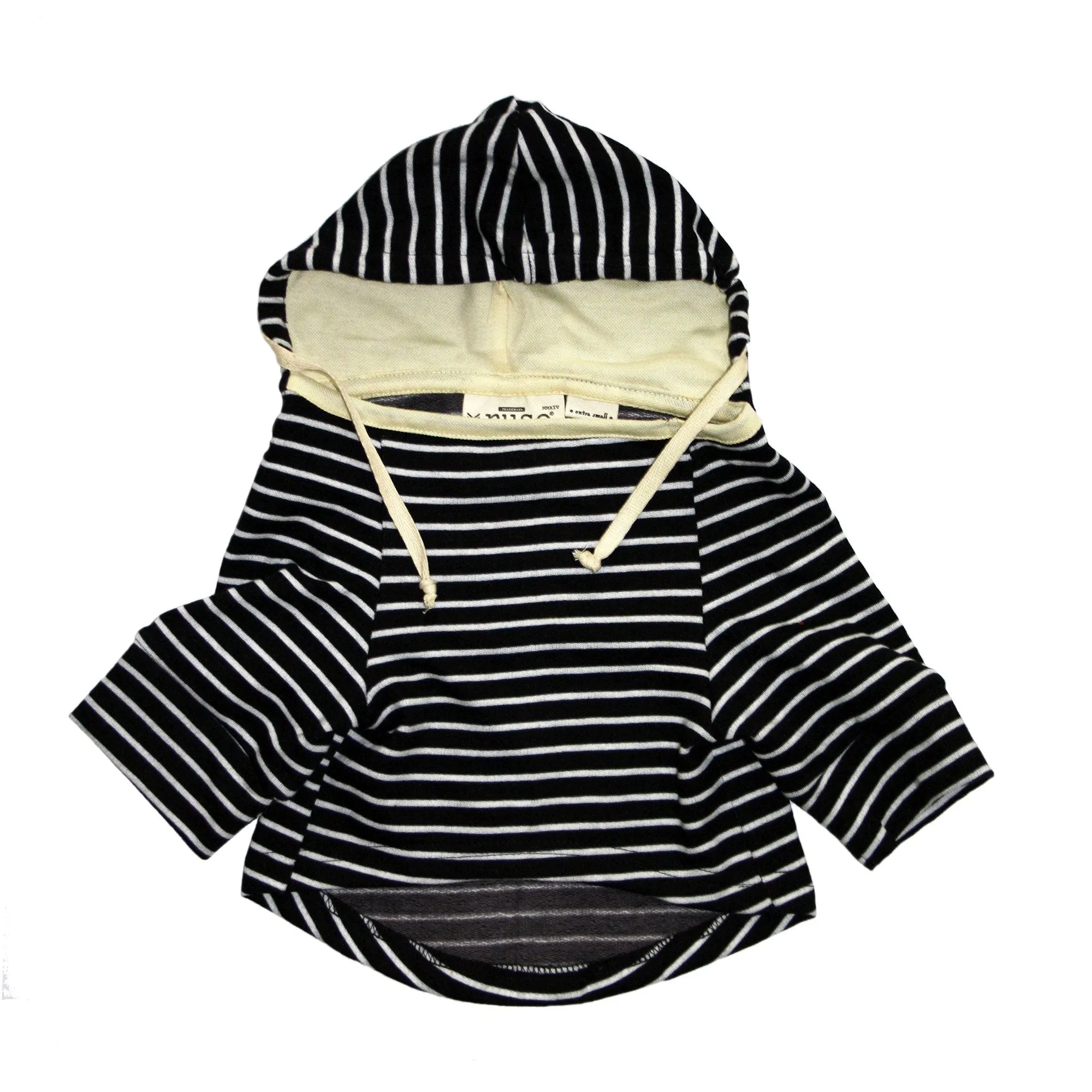 Striped Full Sleeves With Drawstring Dog Jumper Hoodie