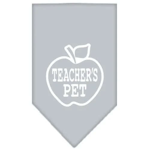 Teachers Pet Screen Print Bandana Grey Large